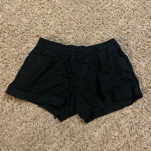Black canvas shorts